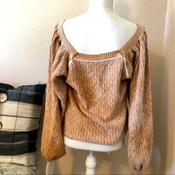 Free people Olivia Pullover toast knit large - Picture 8 of 10